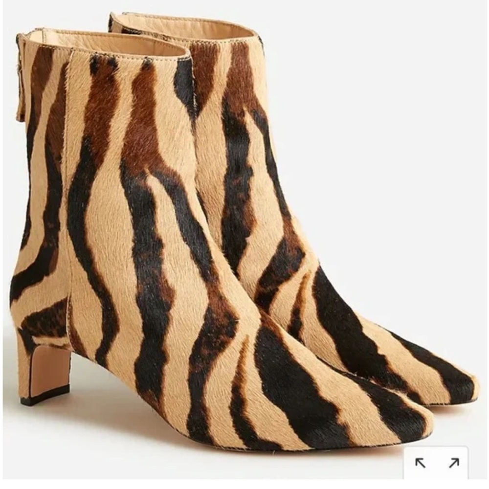 J. Crew Animalier Printed Ankle Boots!